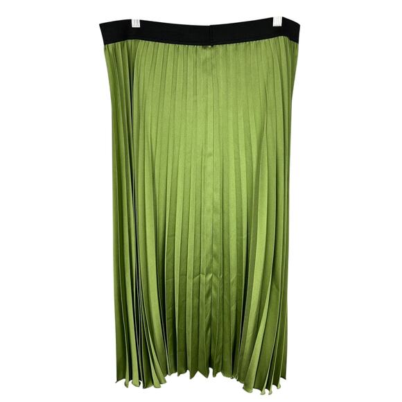 Marina Rinaldi Plus Size Max Mara Green Knife Pleated Midi Skirt 18 - Picture 2 of 5